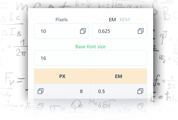 PX to REM Converter